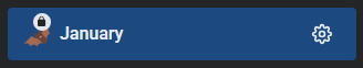 Closeup screenshot of the link to one channel from the left column, showing the gear icon that appears on the right side of the link when the channel link is selected and the mouse is hovering over it.