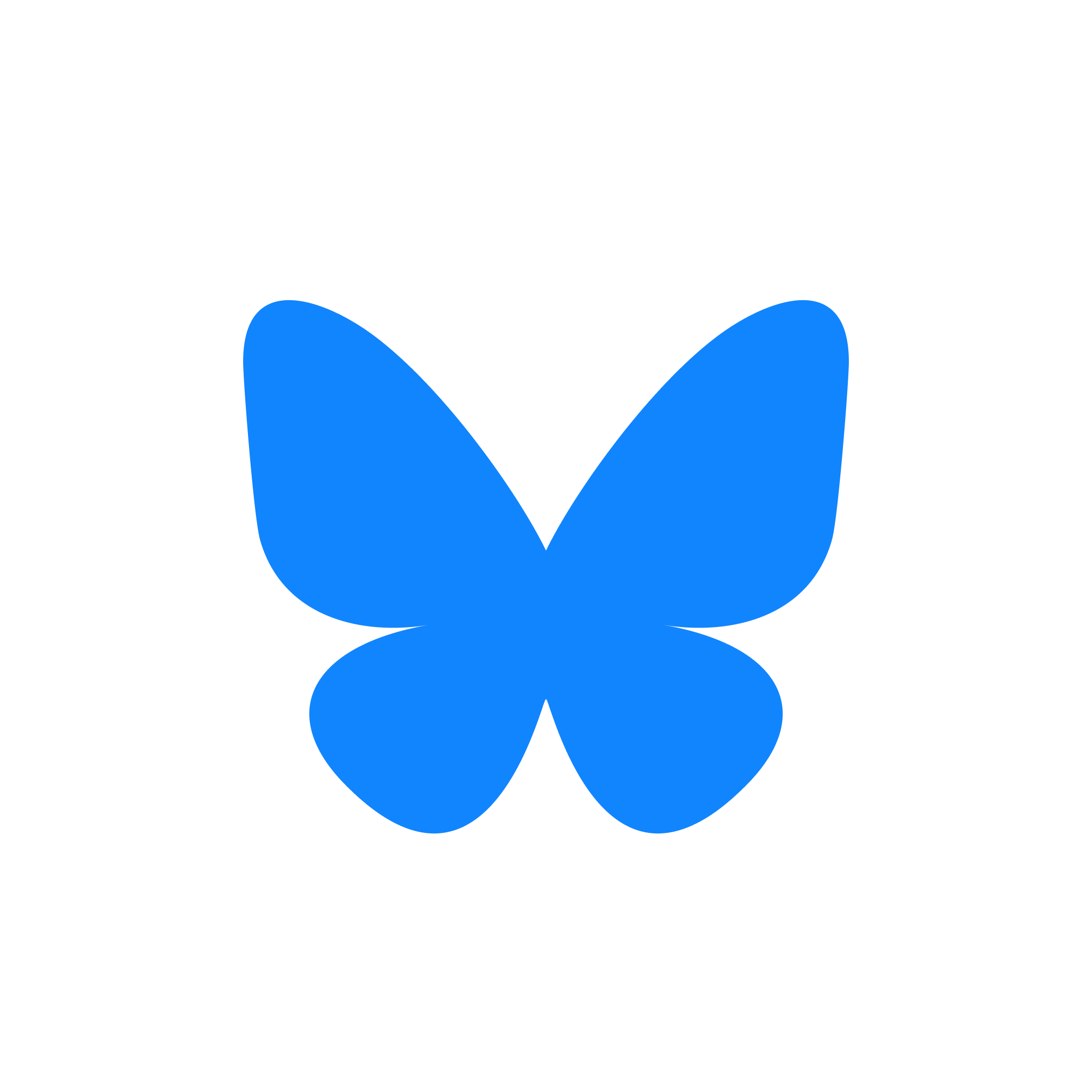 the blue butterfly image that represents Bluesky, the social media app.